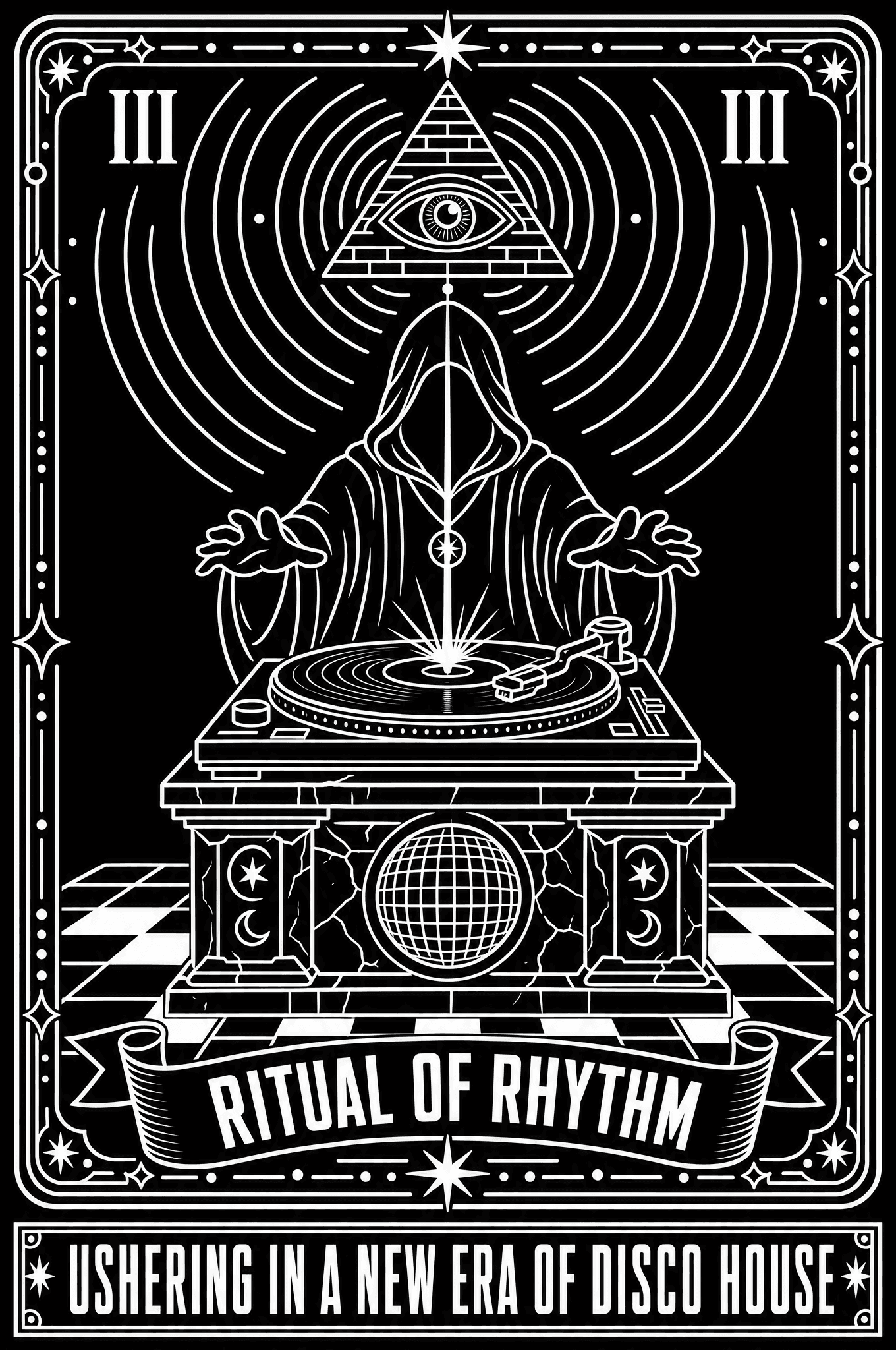 Tarot Series: RITUAL OF RHYTHM | Blanco Tee